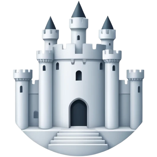 flat minimalist icon of a circle with crenellations emoji