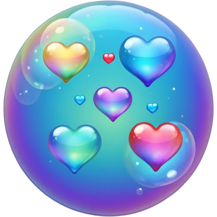 trail of bubbles no faces in heart  emoji
