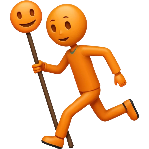 Orenge sticfigüre from alanbecker emoji