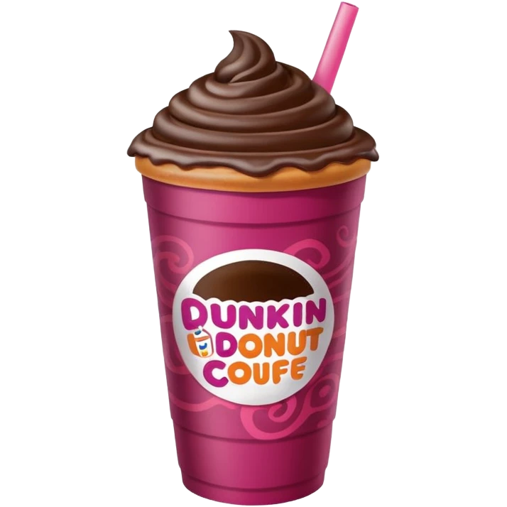 Mocha raspberry iced coffee Dunkin’ Donuts emoji