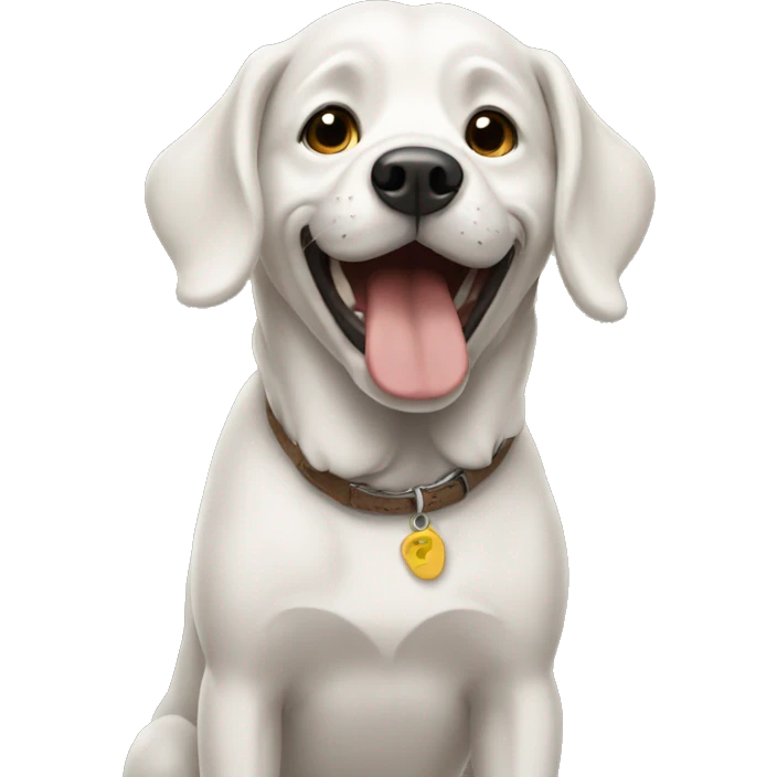 dog saying thank you emoji
