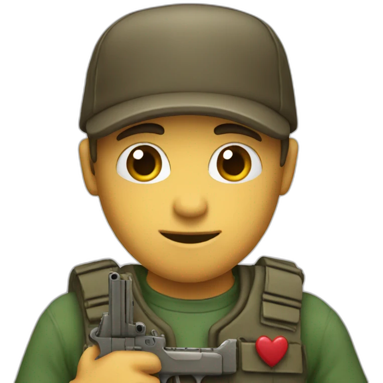 Gun heart emoji