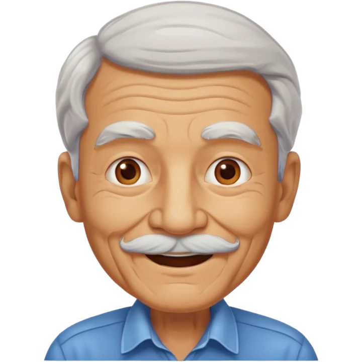 mustaches elderly man emoji