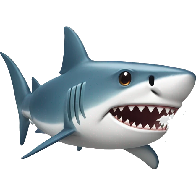 Shark and fishes emoji