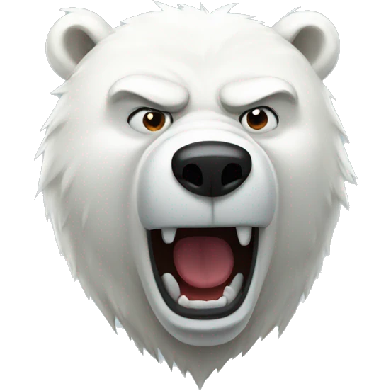 angry polar bear emoji