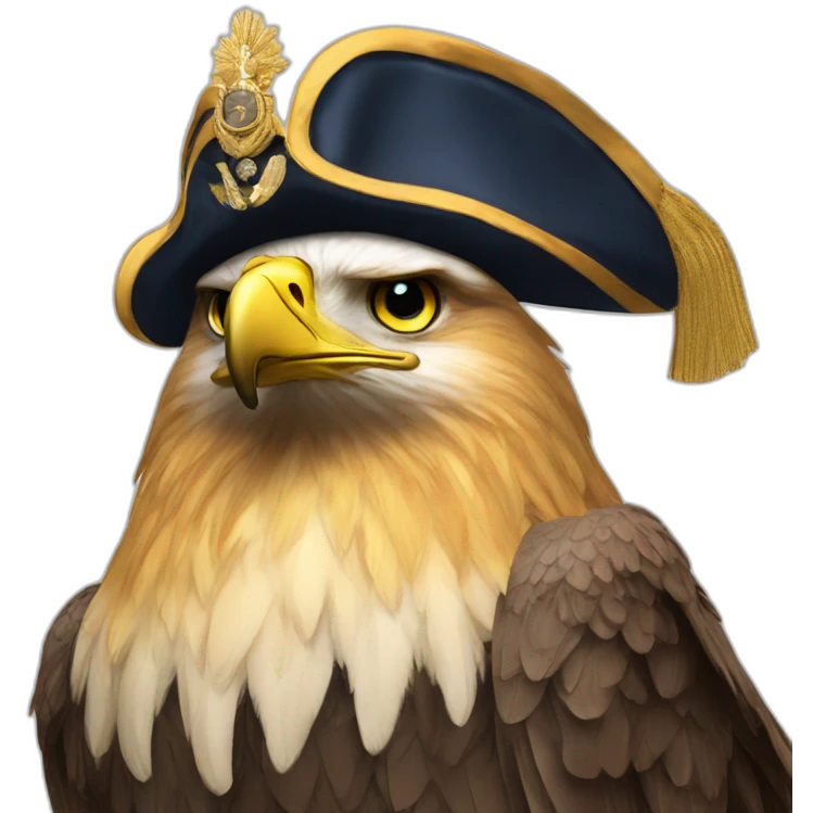 golden imperial eagle with napoleon hat emoji