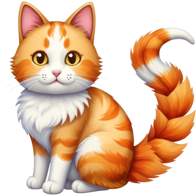 A cat with fish tails emoji