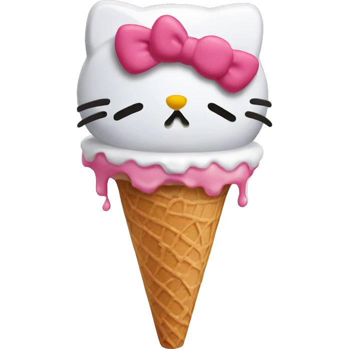 Hello kitty ice cream emoji