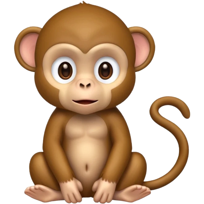 Cute monkey sanzaru emoji