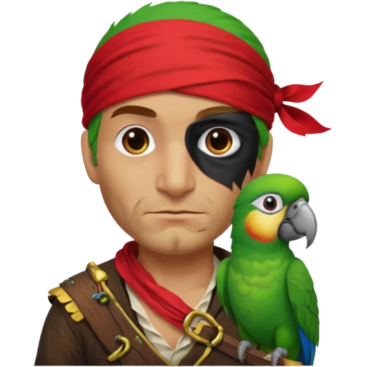 pirate and parrot emoji