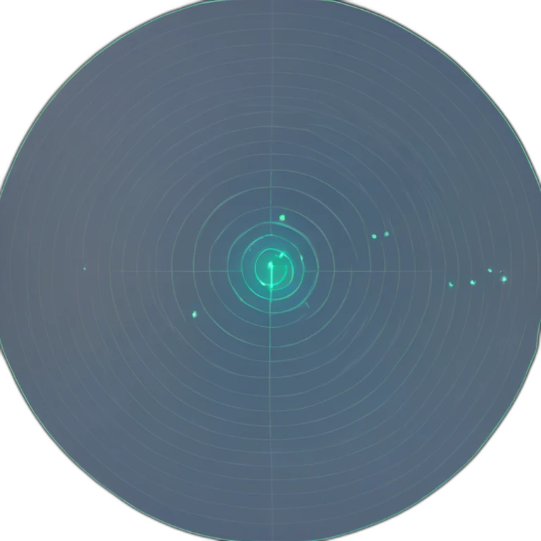 radar display with shiny dot emoji