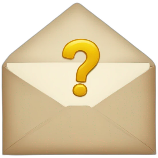 envelope with question mark emoji