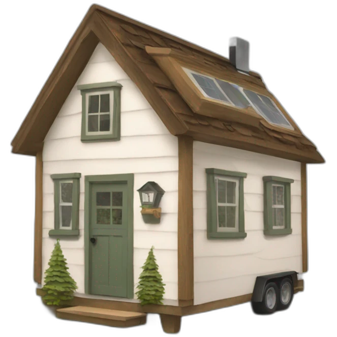 tinyhouse in forest emoji