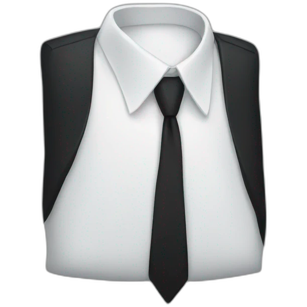 White shirt with a black tie emoji