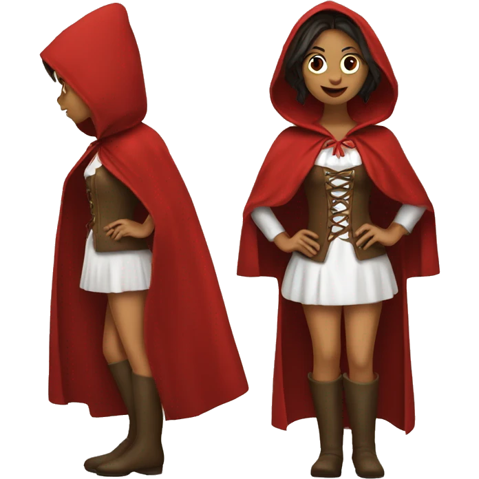 Rachel as red riding hood  emoji