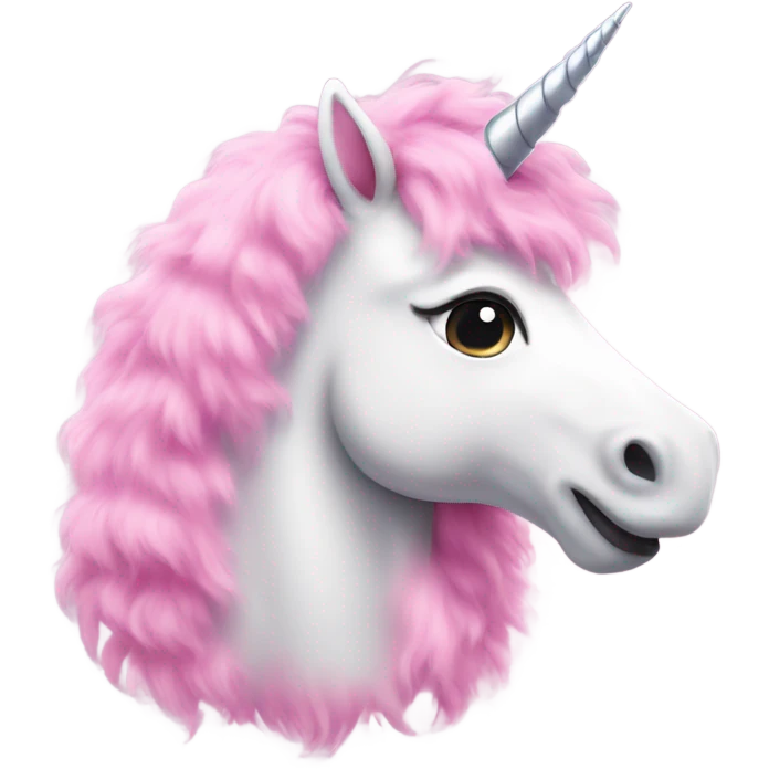 Pink fluffy unicorn emoji