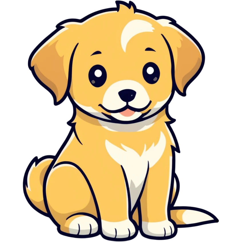 Golden retriever puppy emoji