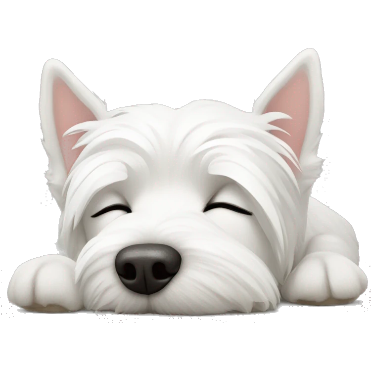 Westie sleeping emoji