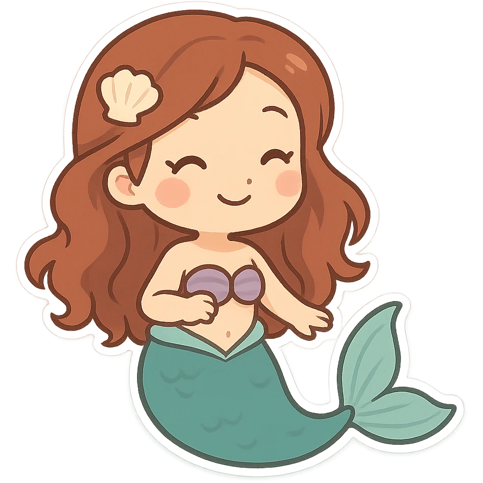 一条可爱的美人鱼 emoji