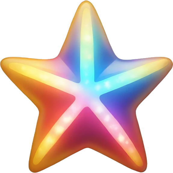 colorful star light emoji