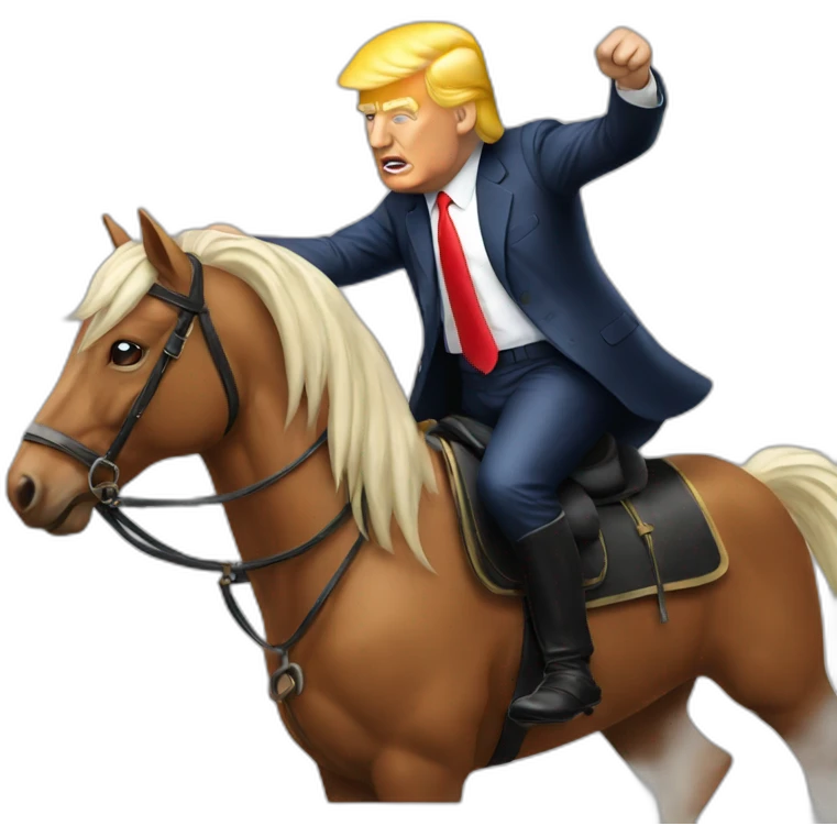 Trump sur un cheval emoji