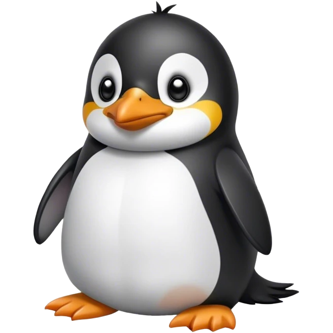 Penguin ￼sitting on a dog emoji