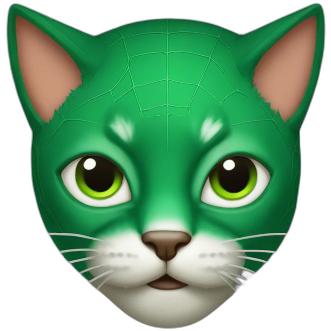Green Spider-Man as a cat emoji