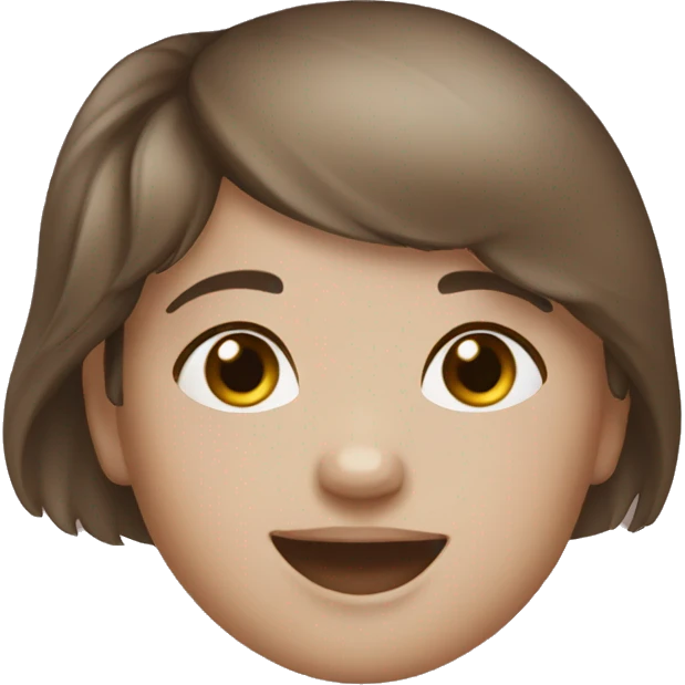 Brunette girl small toddler  emoji