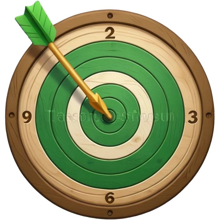 A target with an arrow in the center emoji