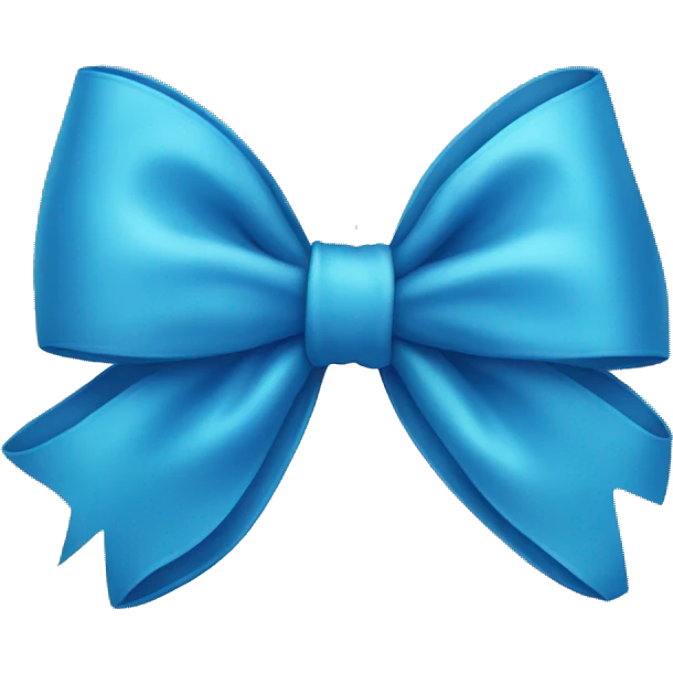 Blue bow emoji