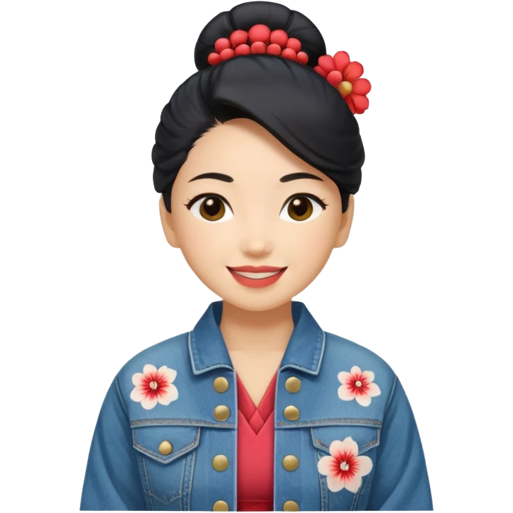 geisha denim jacket emoji