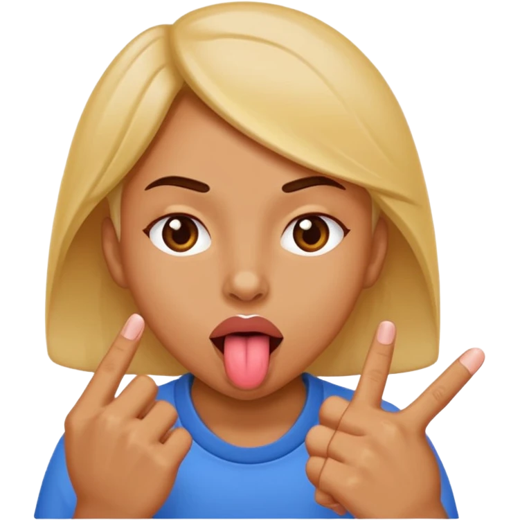 Tongue out to the side, pinching fingers emoji