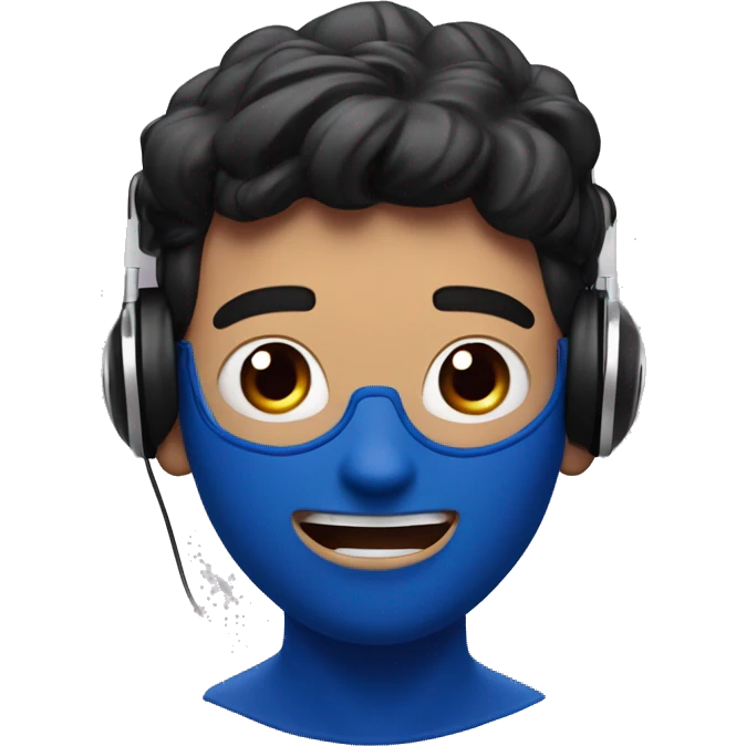 Asian spider-man with Apple AirPods Max on head emoji