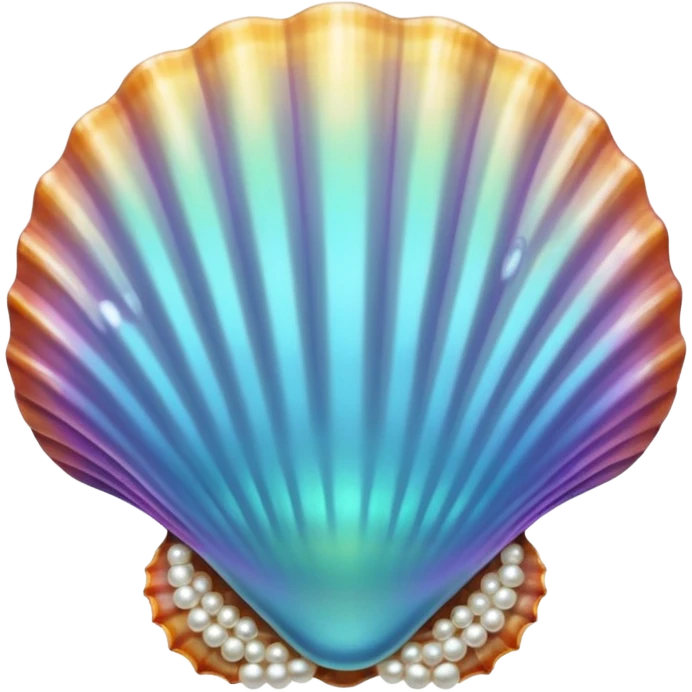 sea shell with pearls emoji