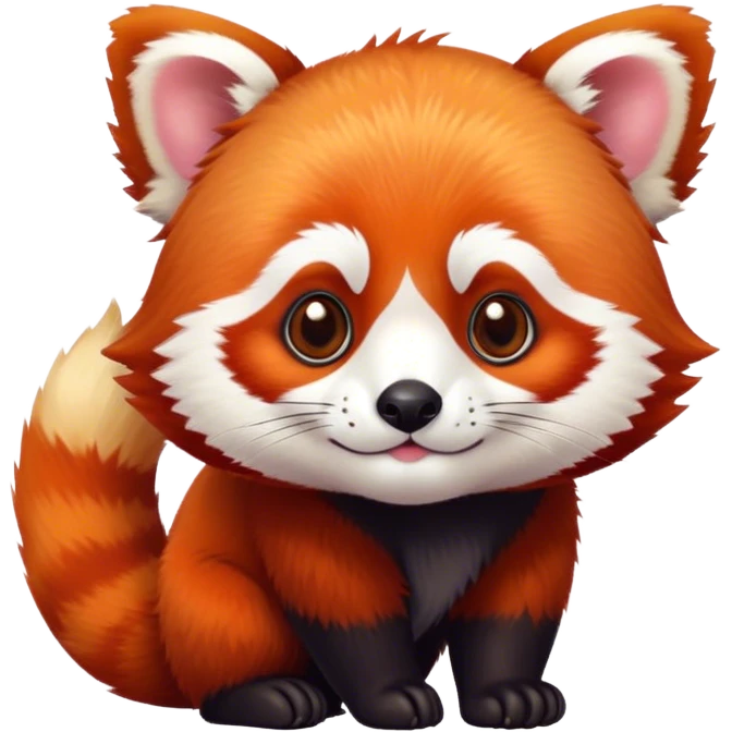 Red panda very cute emoji