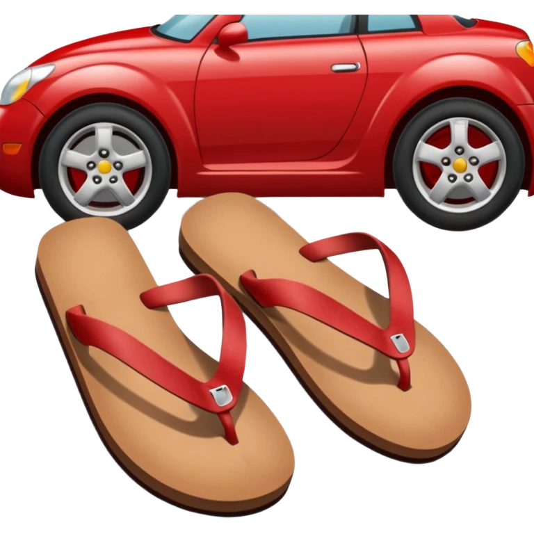 flipflops on car pedals emoji