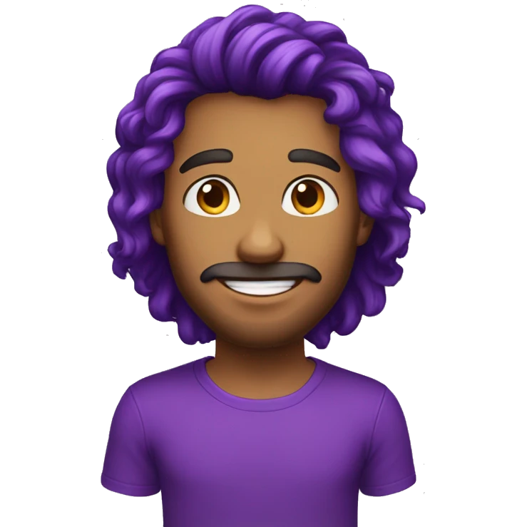 HOMEM CABELO ROXO emoji