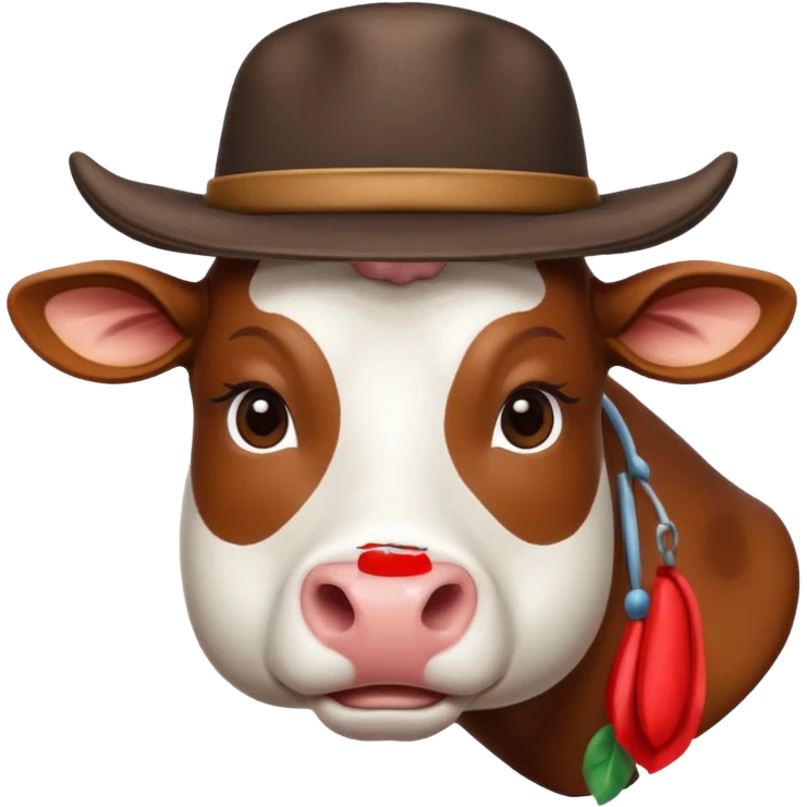 cow with a hat emoji