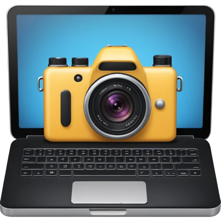 camera on top of a laptop emoji