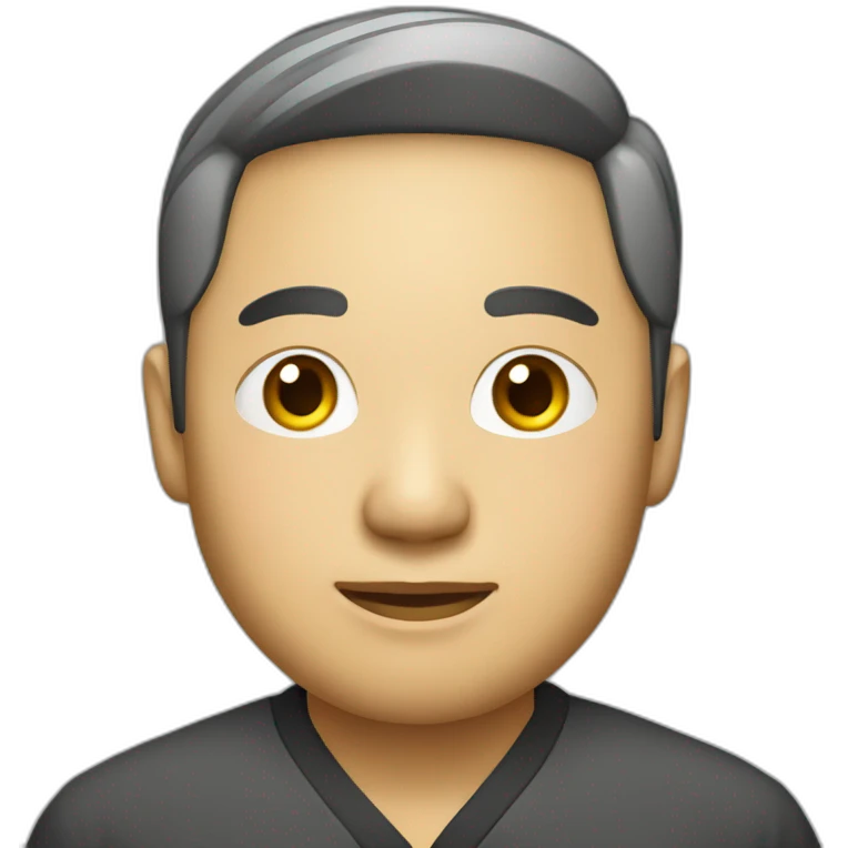 Asian man with chinese communist clothes emoji