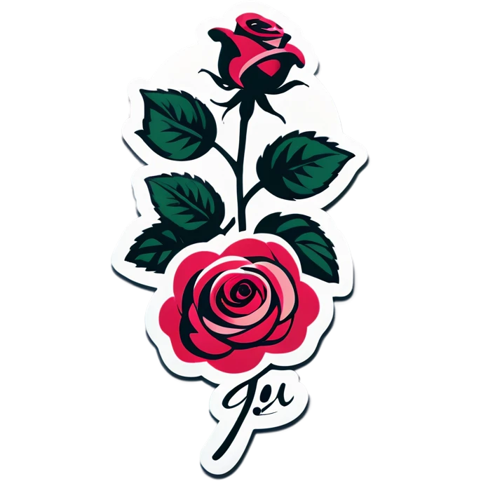 Rose love you emoji