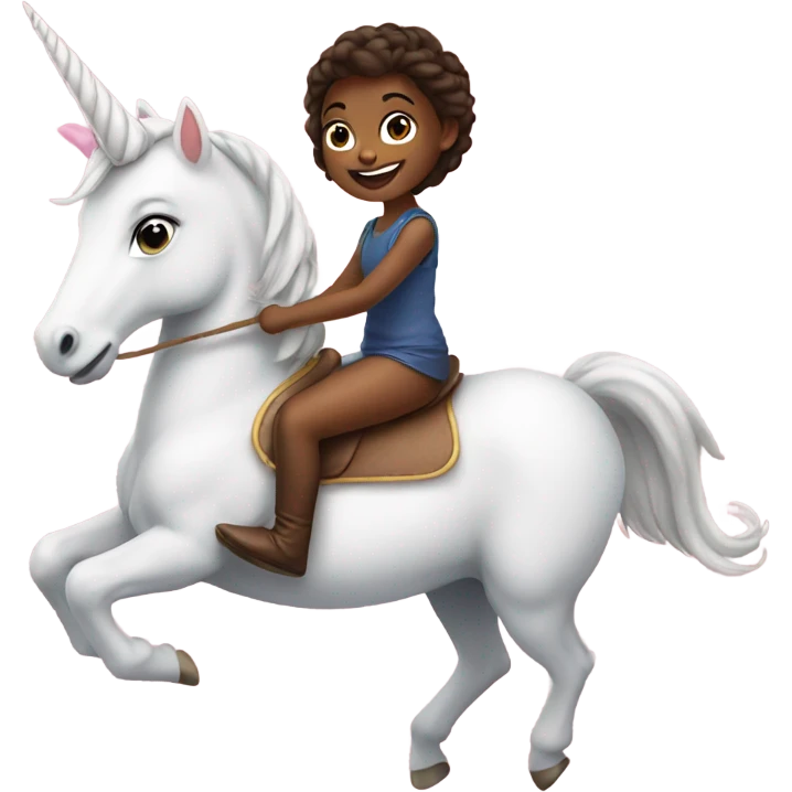 Girl riding unicorn  emoji