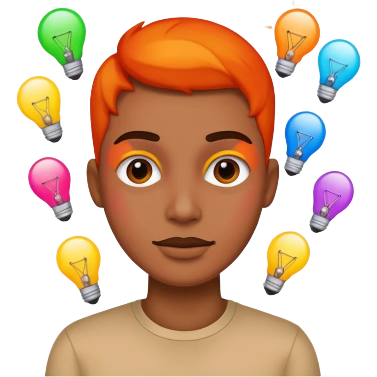 person with colorful ideas emoji