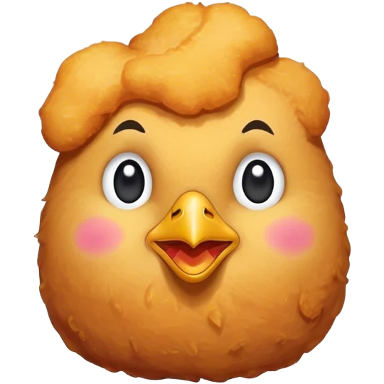 Chicken nugget with a smirk emoji