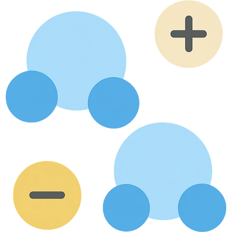 wassermoleküle mit salz ionen emoji