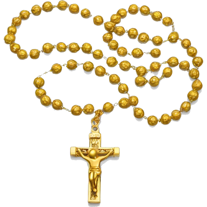 Gold Catholic Prayer Beads emoji