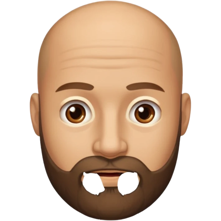 men without winkles with beard almost bald not so old emoji