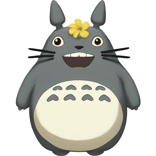 Totoro flor emoji