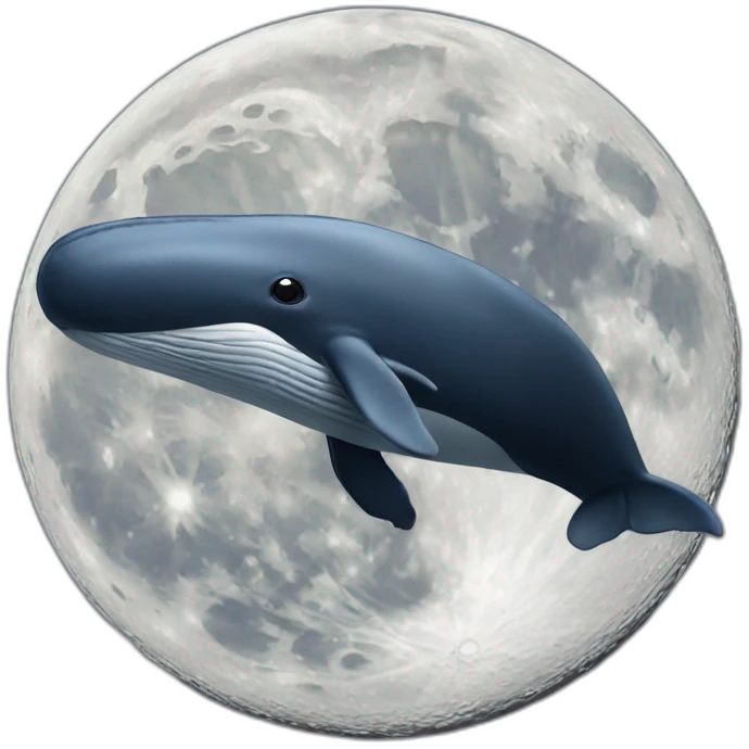 whale on the moon emoji