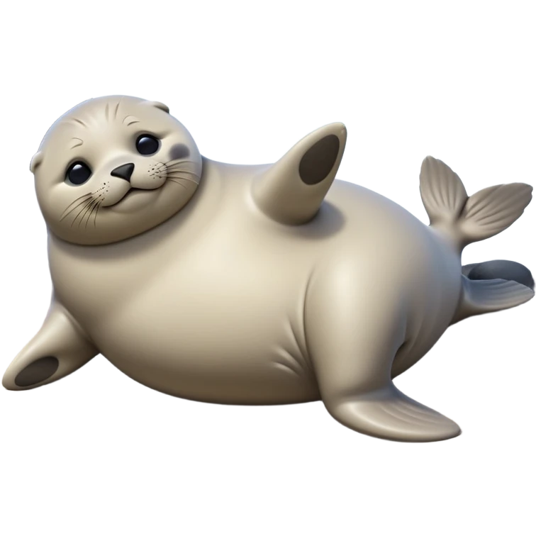 cinematic-seal-realistic-full-body-lounging-emoji,-plump-sleek-body-stretched-out-on-a-rocky-shoreline,-short-smooth-fur-glinting-in-the-sea-breeze,-flippers-tucked-comfortably-beneath-its-body,-large-dark-eyes-filled-with-playful-curiosity,-whiskered-muzzle-lifted-slightly-as-if-smiling,-simplified-yet-realistic-focused-features,-highly-detailed,-glowing-with-a-refreshing-marine-radiance emoji